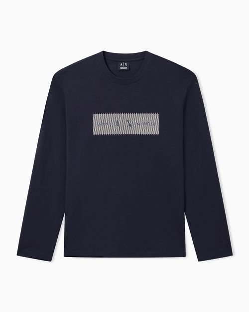 Long-sleeved T-shirt with logo band