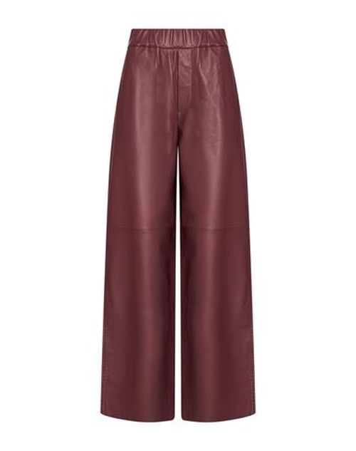 Woman Pants Burgundy Size 0 Lambskin