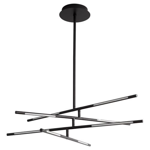 Black LED Pendant from the Palillos Collection