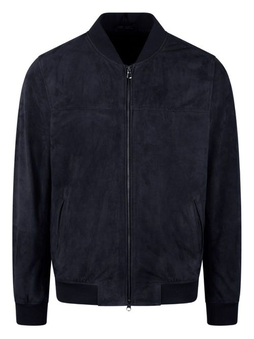 Suede bomber jacket - Blue