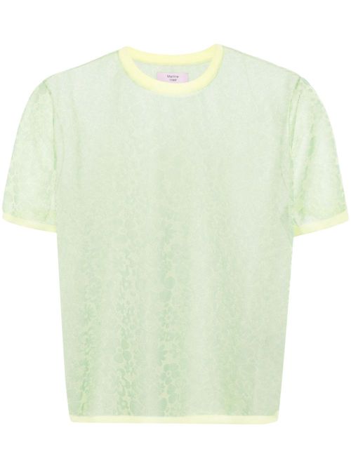 Granny patterned-jacquard T-shirt - Green