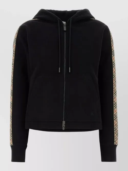 Burberry - cotton hooded sweatshirt long sleeves pocket