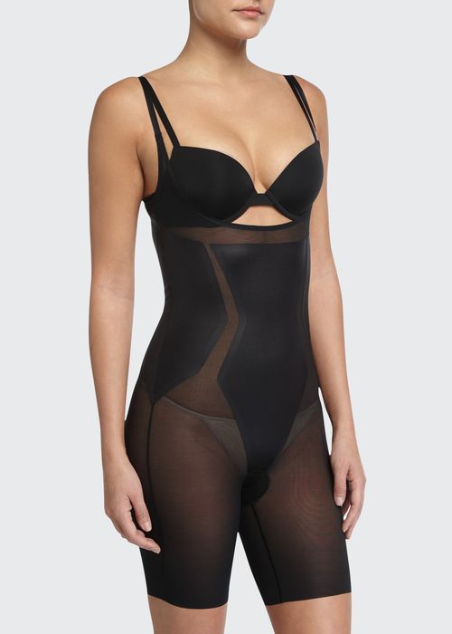 Haute Contour Open-Bust Mid-Thigh Bodysuit