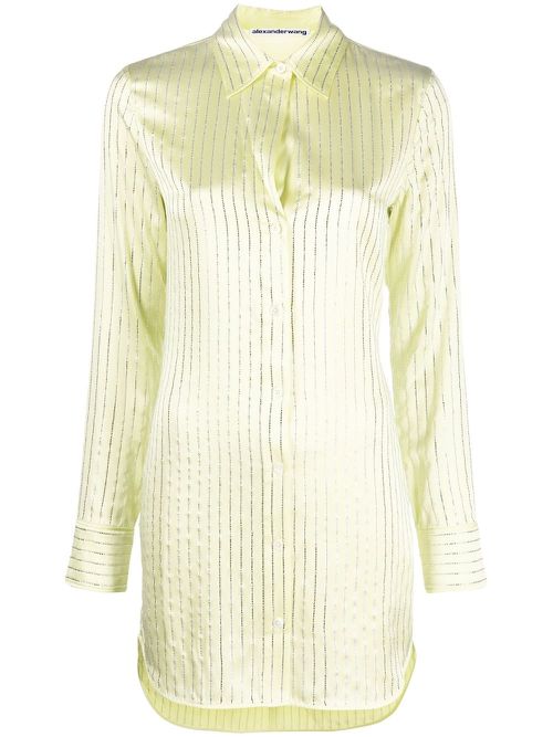Crystal embellished shirtdress - Green