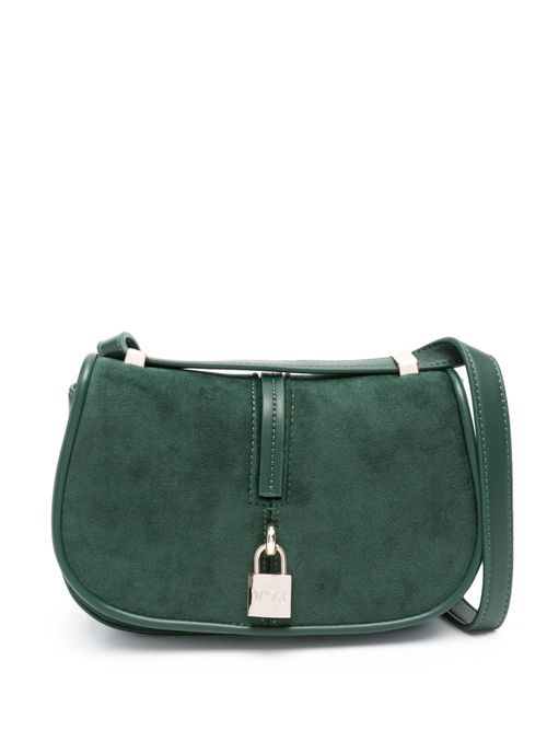Logo-engraved shoulder bag - Green