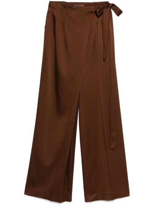 Tied-waist trousers - Brown