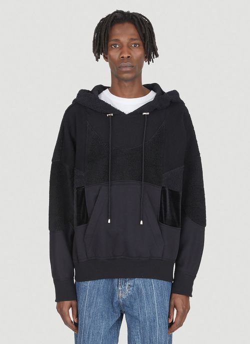 Upcycled Crochet Hooded Sweatshirt
