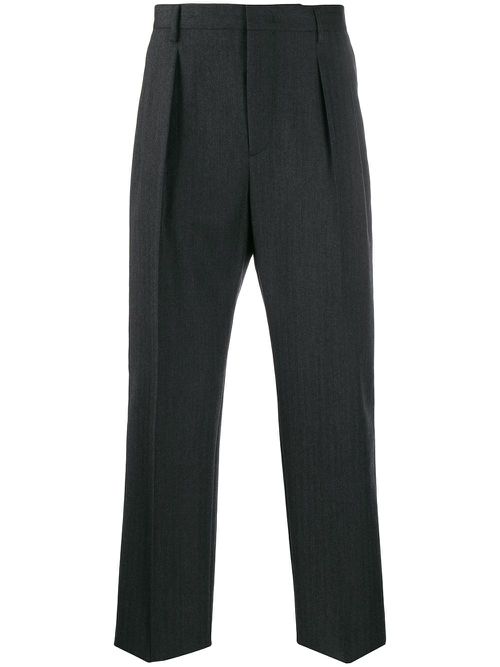 Straight leg tailored trousers - Grey