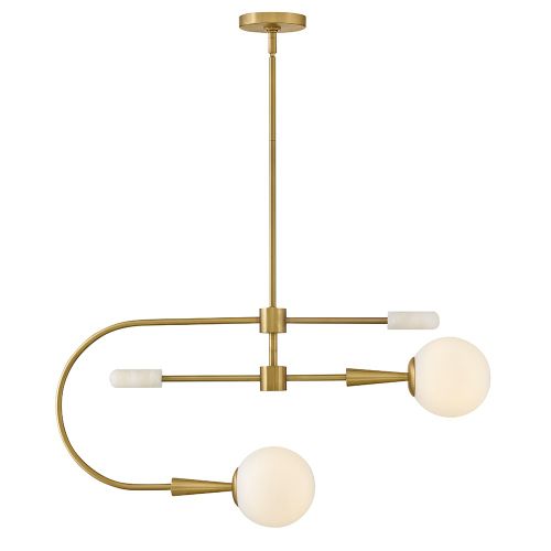 Lacquered Brass LED Chandelier from the Maude Collection