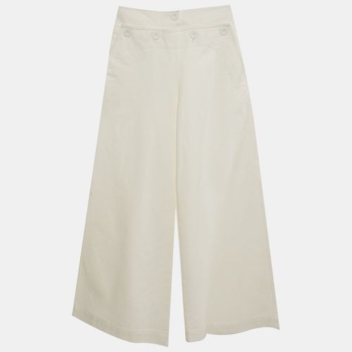 Off White Denim Flared Jeans