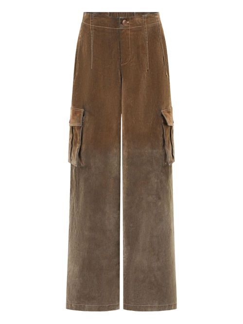 Wide-leg trousers - Brown