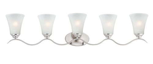 Maxim Vital 5-Light Bathroom Vanity Light in Satin Nickel - 12085FTSN