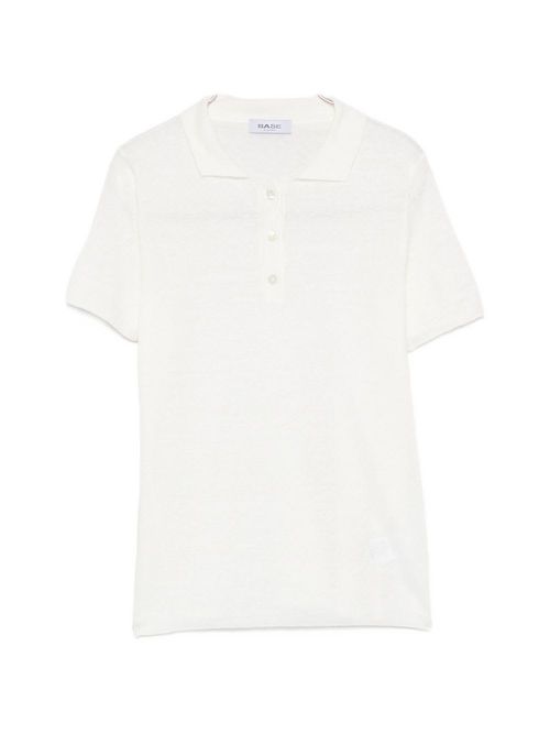 Linen And Cotton Blend Polo Shirt