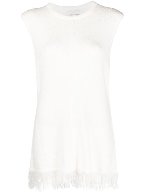 Fringe-detailing cardigan - Neutrals