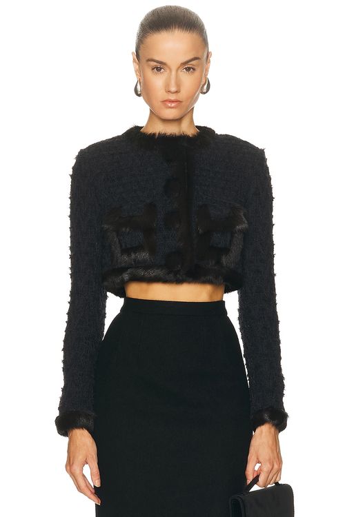 Dolce & Gabbana Cropped Jacket in Black