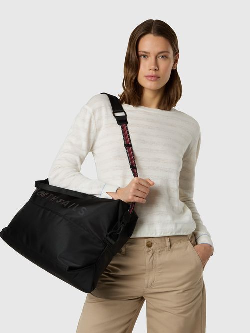 Gestreifter Pullover mit U-Boot-Ausschnitt