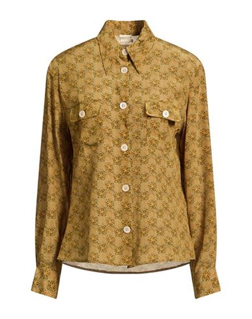 Woman Shirt Military green Size L Silk