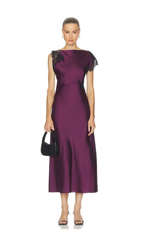 Elodie the Label Maris Dress in Plum Black. XL also in