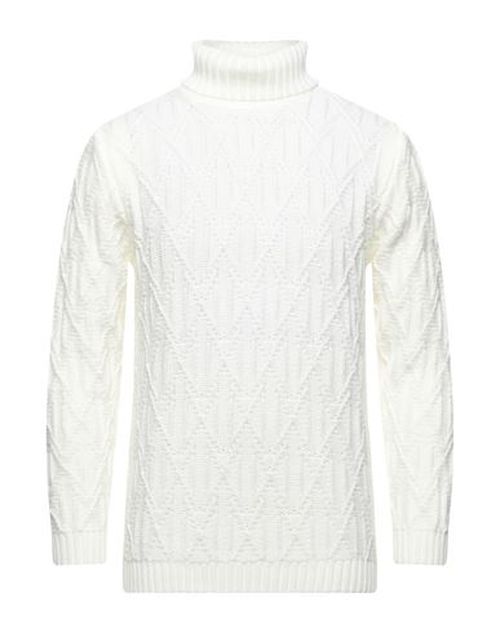 Man Turtleneck White Size 3XL Cotton, Wool, Viscose, Polyamide