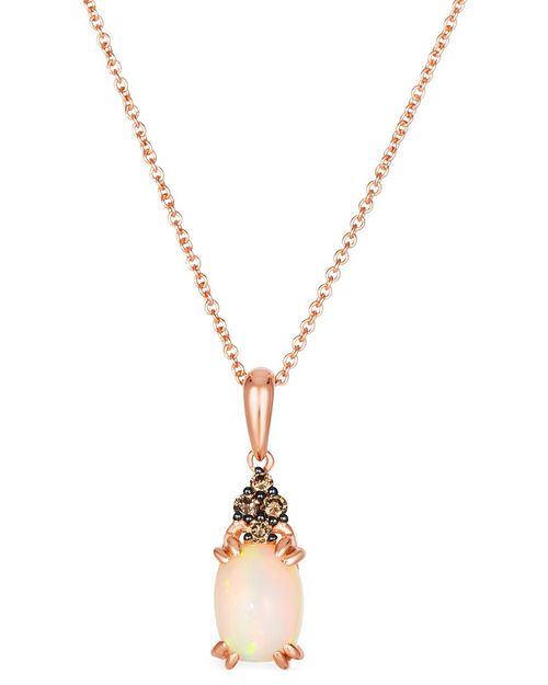Le Vian Neopolitan Opal 14K Rose Gold 0.83 Ct. Tw. Diamond & Opal Pendant