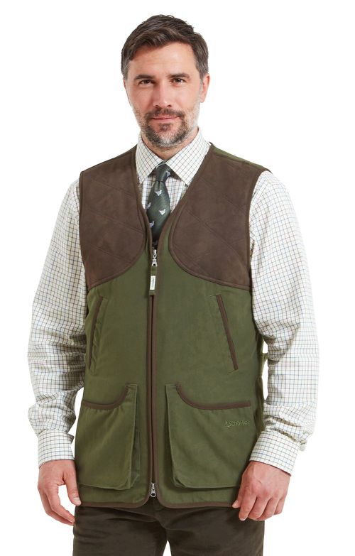 Men's Stamford Shooting Vest, Hunter Green
