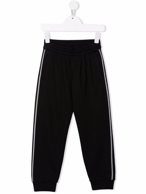 Side logo-print track pants - Black