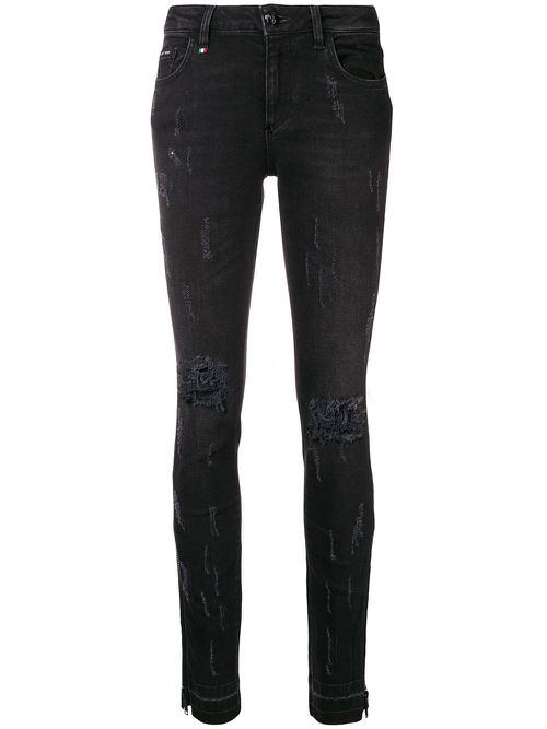 Distressed skinny jeans - Black
