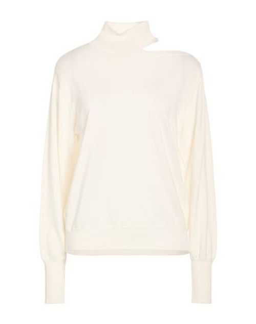 Woman Turtleneck Ivory Size 8 Virgin Wool, Viscose, Polyester