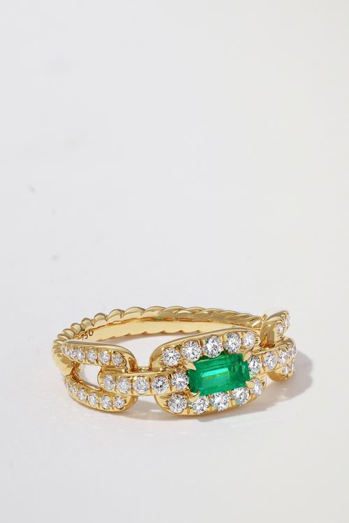 Stax 18-karat Gold, Diamond And Emerald Ring - 5
