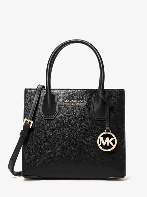 Mercer Medium Pebbled Leather Crossbody Bag in Black - One Size