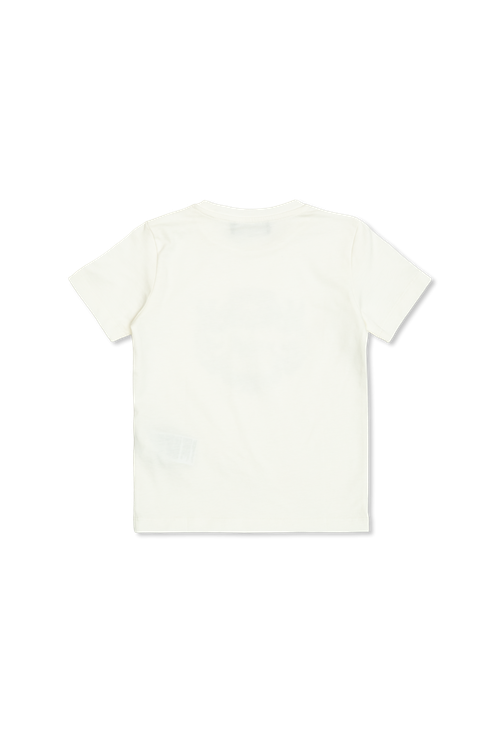 Versace Kids T-shirt With A Shimmering Print, Unisex, White