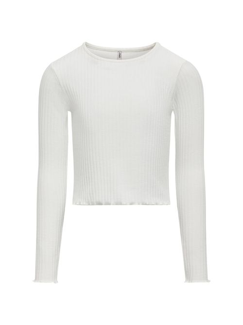 Nella Long Sleeves O-Neck Top in Cloud Dancer, Size 11-12Y