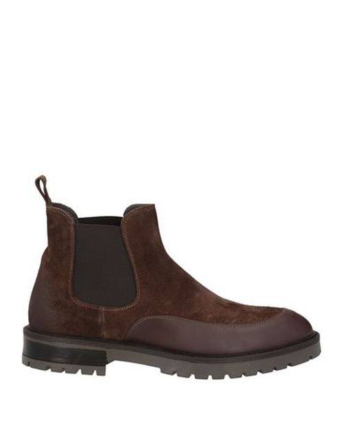 Man Ankle boots Dark brown Size 12 Soft Leather