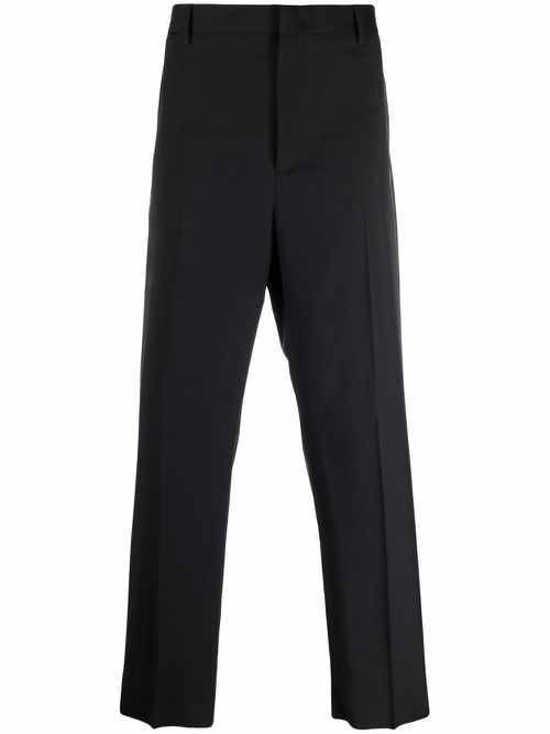 Straight-leg tailored trousers - Black