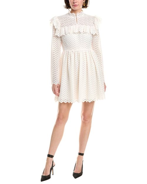 Chevron Lace Mini Dress