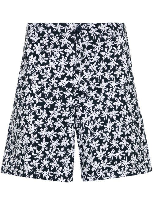 Floral-print bermuda shorts - Blue