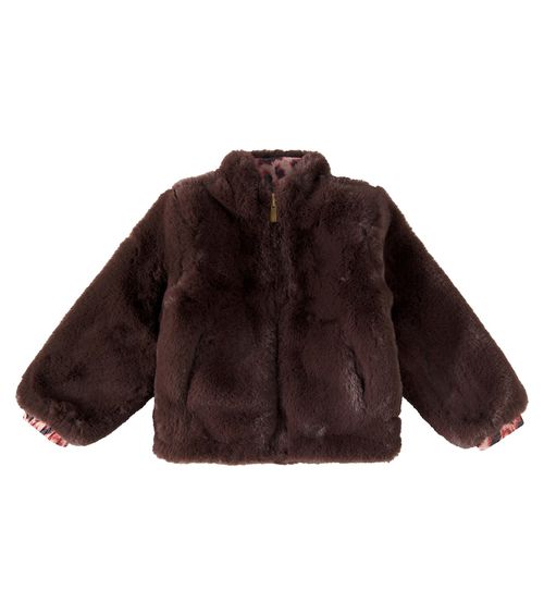 Scotch & Soda Kids Reversible faux shearling bomber jacket