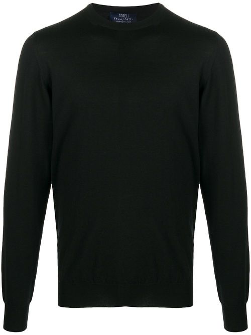 Round neck jumper - Black