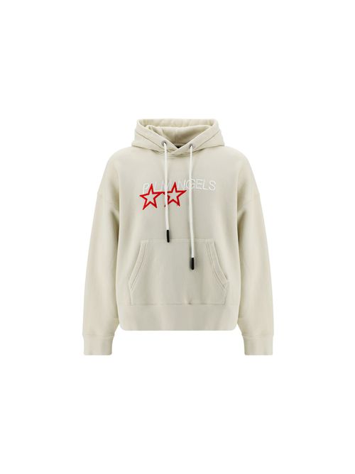 Logo-embroidered cotton hoodie - Neutrals