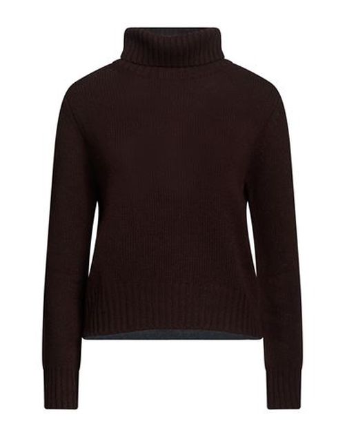 Woman Turtleneck Dark brown Size M Cashmere