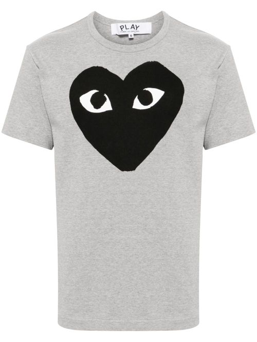 Logo-Embroidered Cotton T-Shirt — Gray