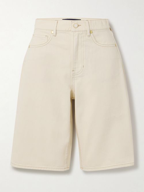 Charlotte Denim Shorts - Ecru
