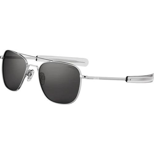 Randolph Engineering Man AF075 Bright chrome Outlet sunglasses Metal Silver Grey Squared Norma