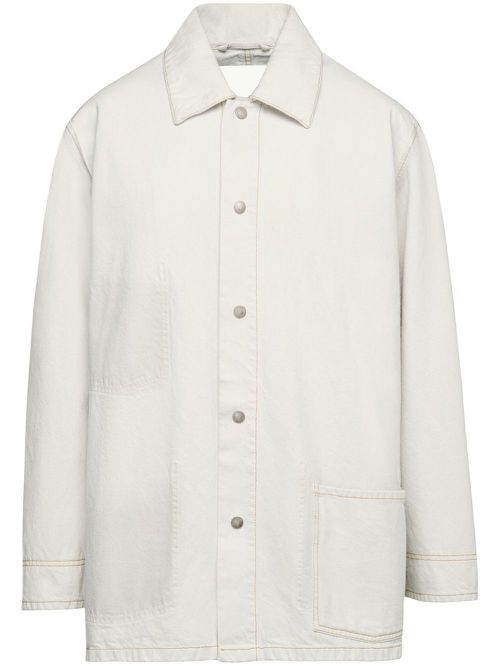 Denim shirt jacket - White