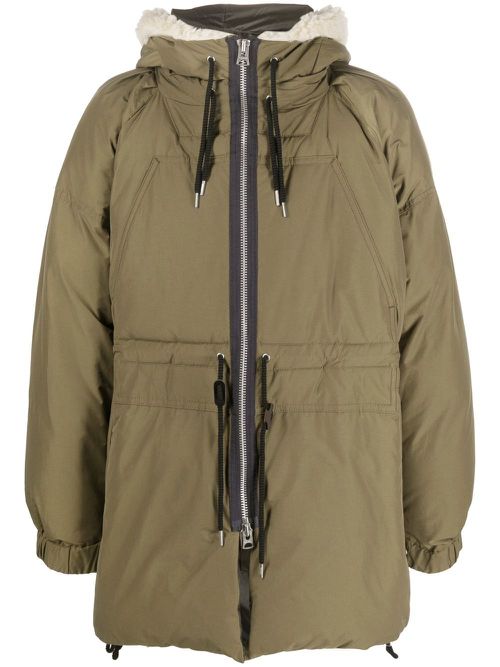 Hooded padded coat - Green