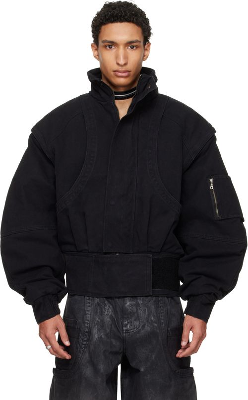Black Anatnom Bomber Jacket