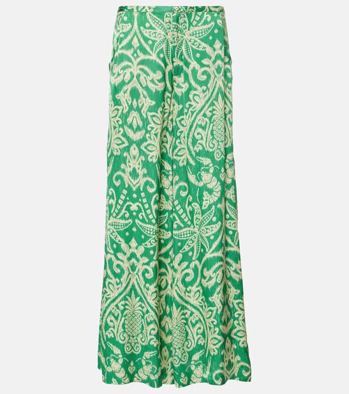 Clea printed wide-leg pants
