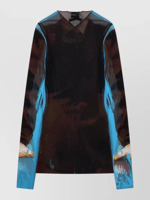 Jean Paul Gaultier - long sleeve crew neck graphic top