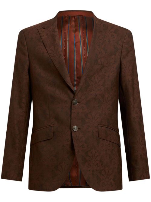 Patterned-jacquard blazer - Brown