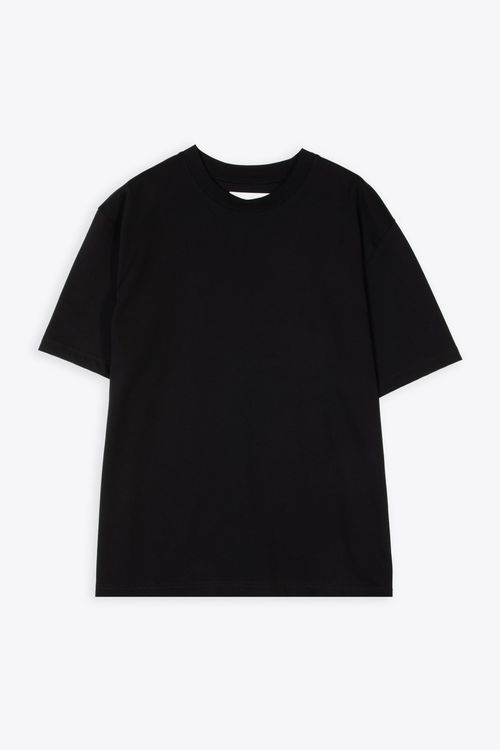 Branded Boxy Fit T-shirt Black cotton boxy fit t-shirt - Lay